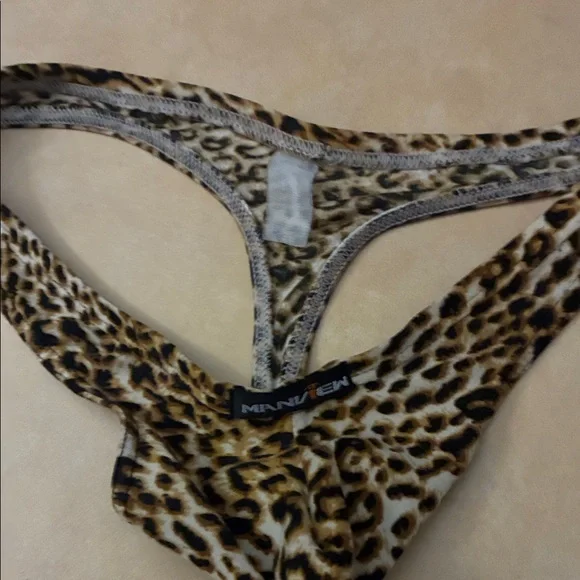 Manview mens Leopard Print Thong M - Picture 3 of 6